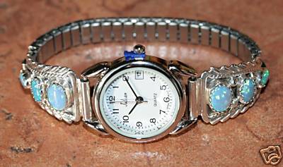 Navajo Created Opal Ladies Watch by Robert Brown