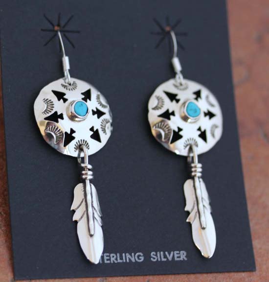 Navajo Sterling Silver Turquoise Earrings