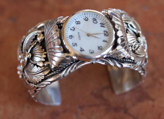 Navajo Silver Men's Watch Bracelet