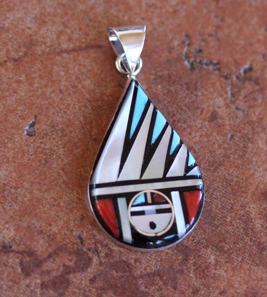 Zuni Native American Multi_Stone Pendant