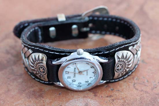 Navajo Native American Leather Womens Watch