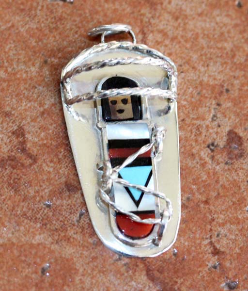 Zuni Silver Baby Pendant by AD Chavez