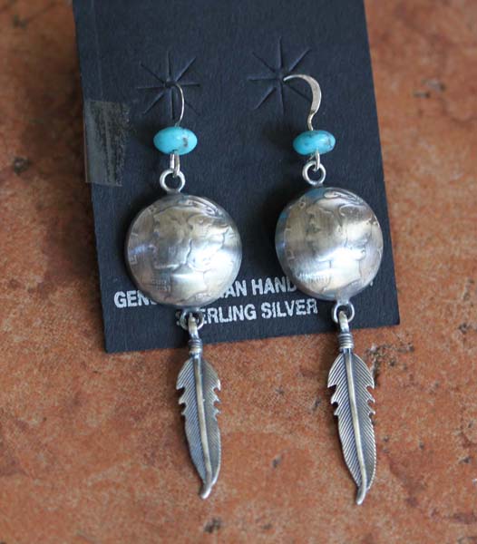 Navajo Silver Turquoise Earrings by McCabe