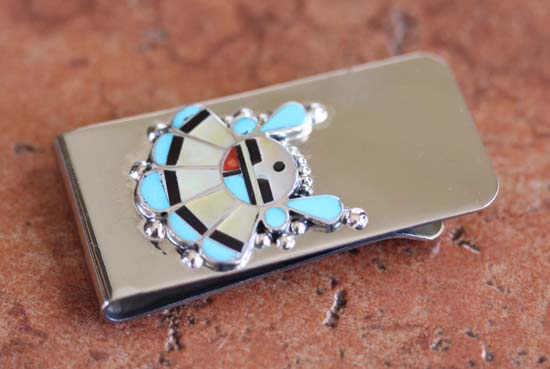 Zuni Sunface Multi_Stone Money Clip