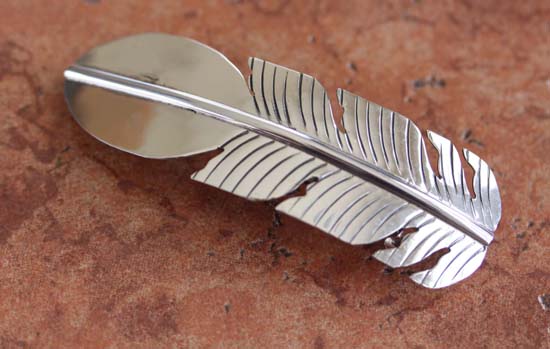 Navajo Silver Feather Barrette