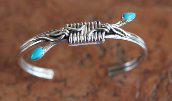 Navajo Sterling Silver Turquoise Bracelet