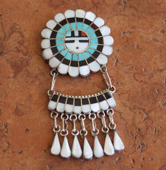 Zuni Sunface Pin/Pendant