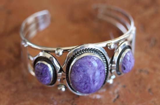 Navajo Silver Charoite Bracelet