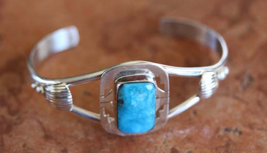 Navajo Silver Turquoise Bracelet