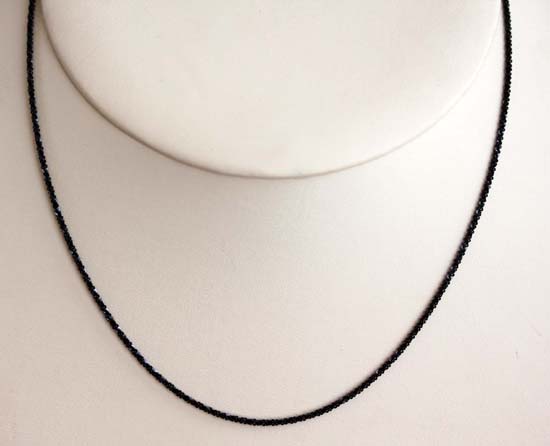 925 18 Inch Long Black Sterling Silver Chain