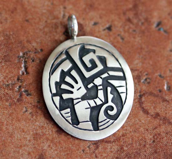 Navajo Kokopelli Pendant by Stanley Gene