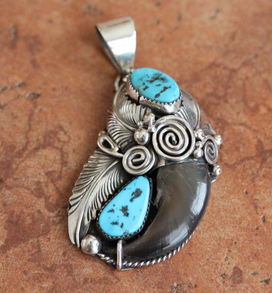 Navajo Sterling Turquoise Pendant