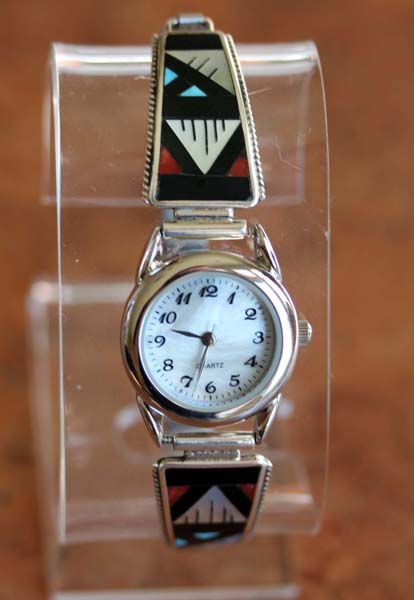 Zuni Silver Multi_Stone Ladies Watch