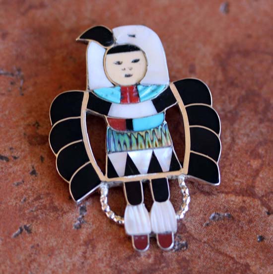 Zuni Silver Dancer Pin/Pendant