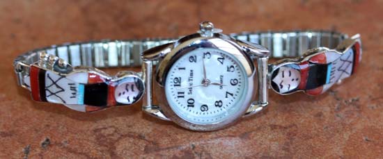 Zuni Silver Multi_Stone Maiden Ladies Watch