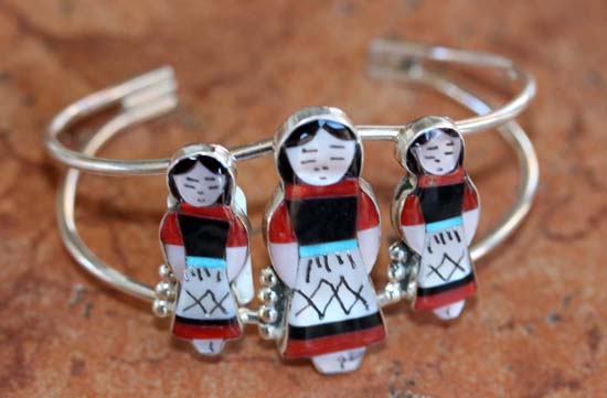 Zuni Silver Multi_Stone Maiden Bracelet