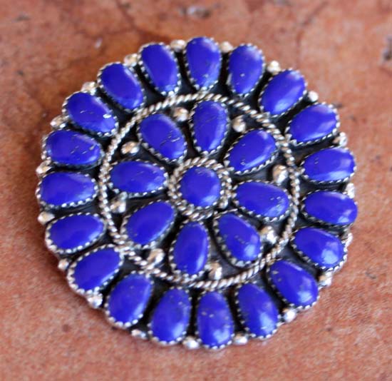 Navajo Lapis Cluster Pin/Pendant