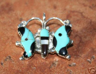Zuni Multi_Stone Butterfly Pin/Pendant