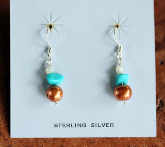 Handmade Sterling Silver Beaded Earrings