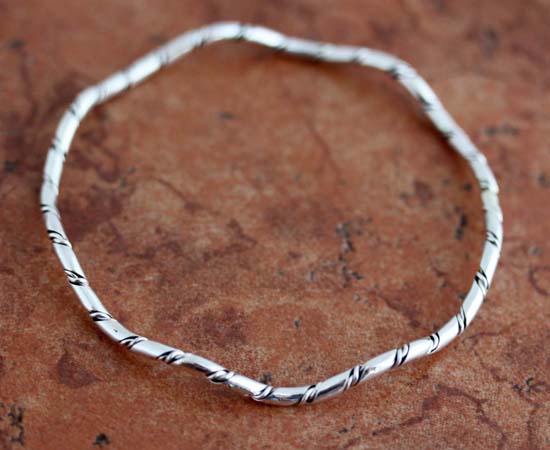 Navajo Sterling Silver Bangle Bracelet