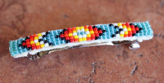 Navajo Sterling Silver Beaded Hair Barrette