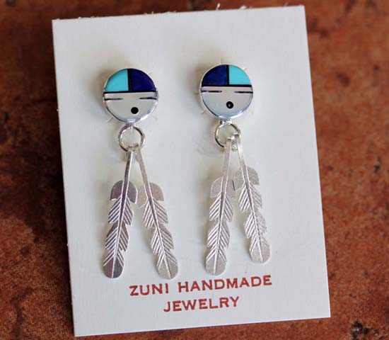 Zuni Silver Sunface Earrings