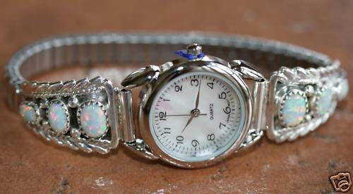 Navajo Created Opal Ladies Watch by Rose Yazzie