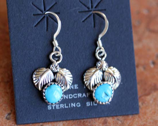 Navajo Silver Turquoise Earrings