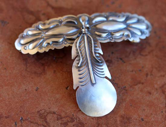 Navajo Silver Feather Barrette