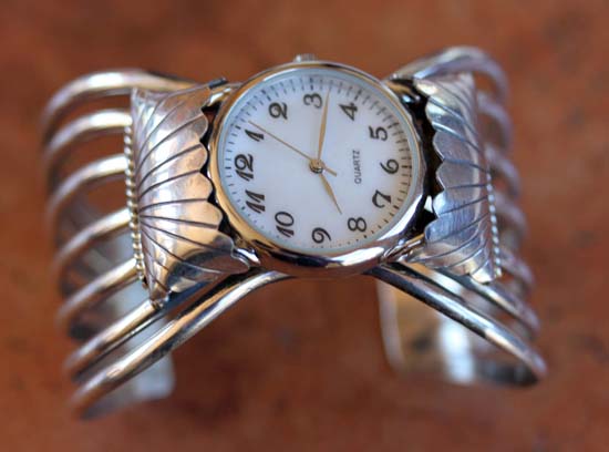 Navajo Silver Men's Watch Bracelet