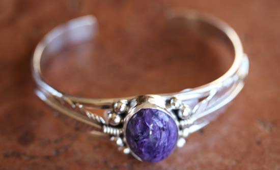 Navajo Silver Charoite Bracelet