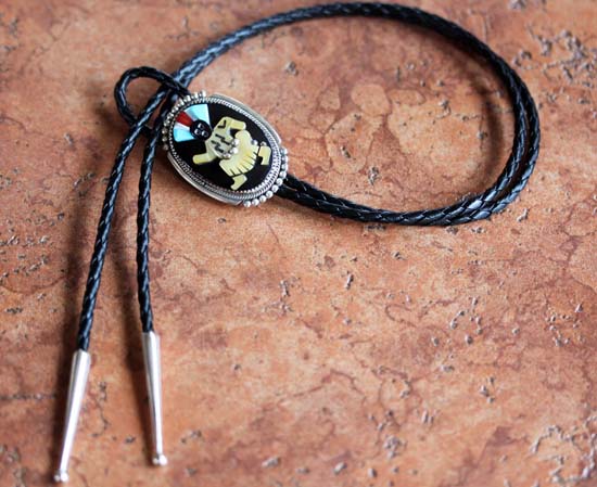 Zuni Silver Kachina Bolo Tie