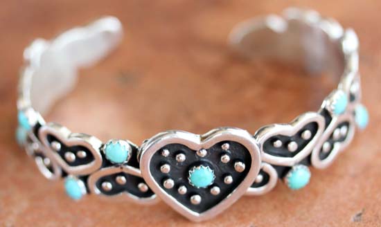 Navajo Silver Turquoise Bracelet