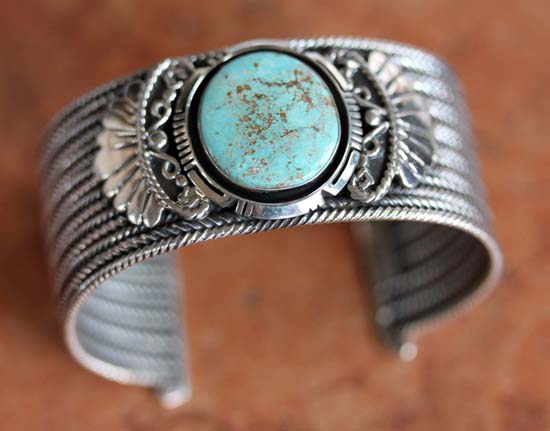 Navajo Silver Turquoise Bracelet