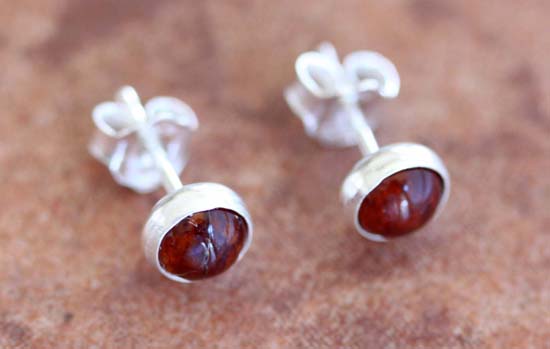 Sterling Silver Baltic Amber Earrings