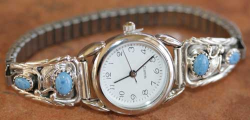 Navajo Denim Lapis Ladies Watch by Robert Brown