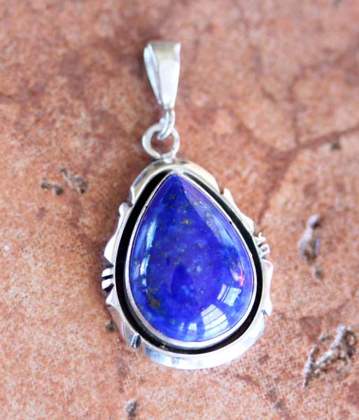 Navajo Sterling Lapis Pendant