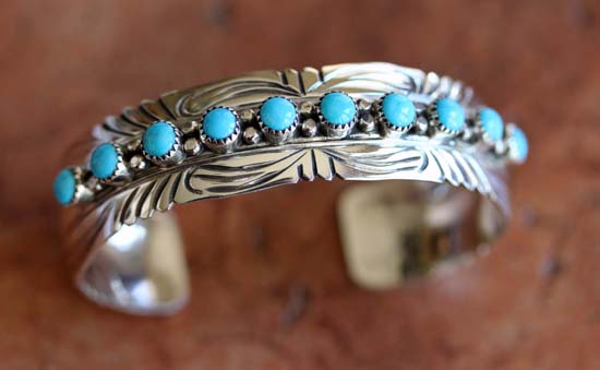 Navajo Silver Turquoise Bracelet