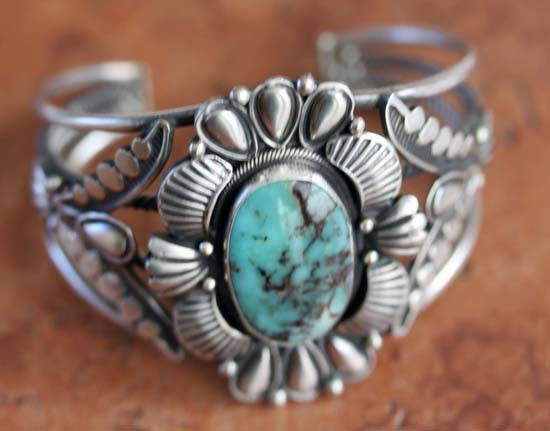 Navajo Silver Turquoise Bracelet