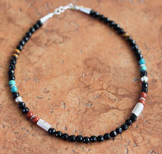 Navajo Charoite Beaded Necklace By T Singer