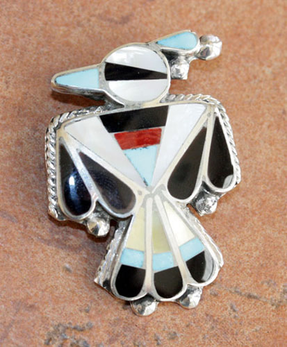 Zuni Multi_Stone Pin/Pendant by D Callisa