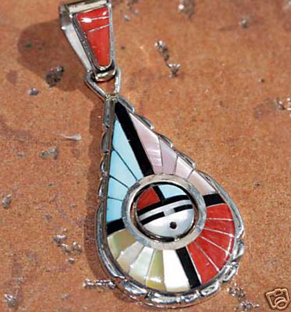 Collectible Zuni Suface Pendant by Don Dewa