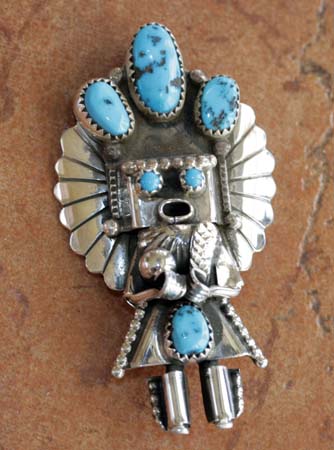 Navajo Kachina Pin/Pendant by Doris Small Canyon