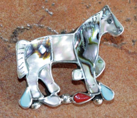 Zuni Horse Pin/Pendant by Carmen Leekity