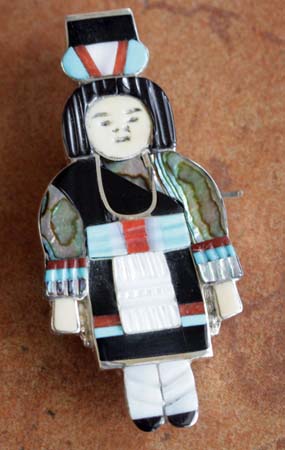 Zuni Maiden Pin/Pendant by M Beyuka