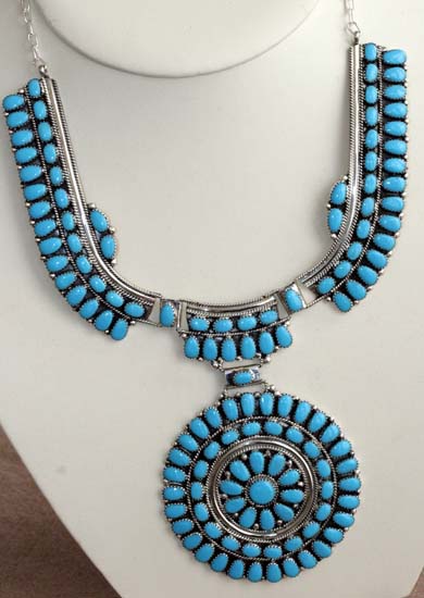 Navajo Indian Cluster Necklace by Juliana Williams