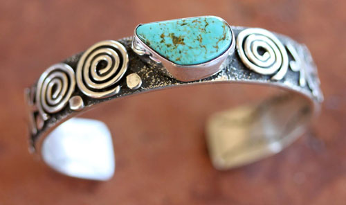 Navajo Indian Turquoise Bracelet by Alex Sanchez