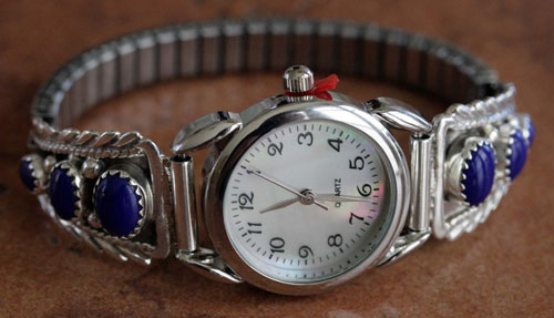 Navajo Indian Lapis Women's Watch