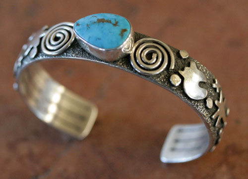 Navajo Indian Turquoise Bracelet by Alex Sanchez