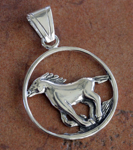 Navajo Sterling Silver Horse Pendant